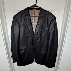 Elegant Black Patterned Blazer FINE TAILORED CLOTHING 46L